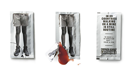campagne against landmine ketchup