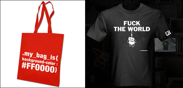 #2 Concours Anniversaire : Sac Geek tKaap et Teeshirt "Fuck The World" 2