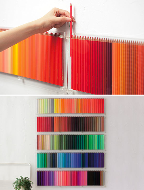 Créer votre mur de crayons de couleurs