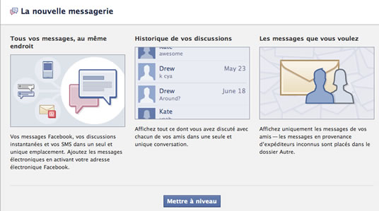 La nouvelle fonction Message de facebook [Fr] 1
