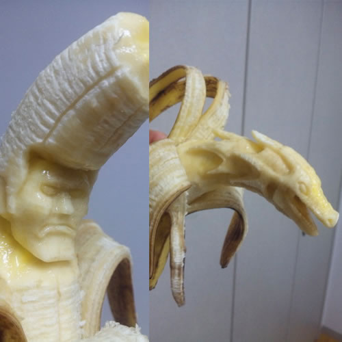 Sculptures sur Bananes 1