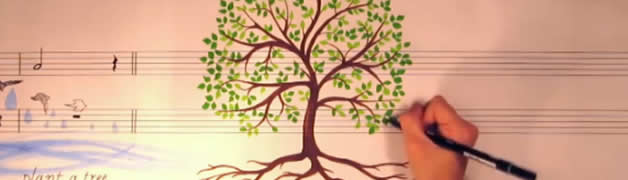 Music painting - balade sur une partition de musique 3