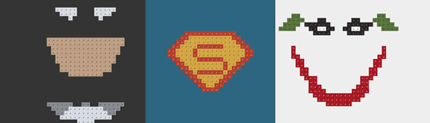 Posters minimalistes en Lego des super-heros