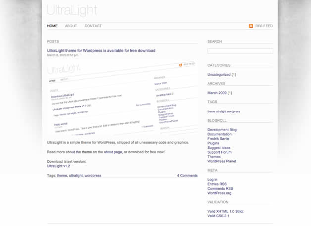 ultralight theme wordpress