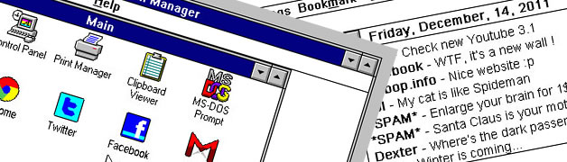 Et si nos réseaux sociaux étaient sur Windows 3.1 ?