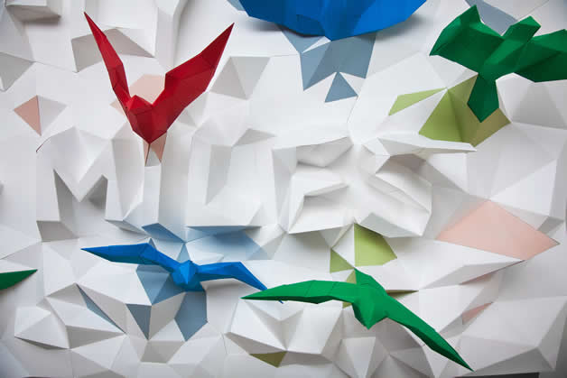 Words can fly - Hommage en Origami et Typographie à Fukushima 1