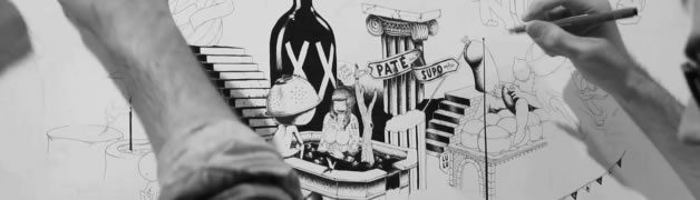 Le Buffet - Incroyable fresque de Gattoni et mcbess 4