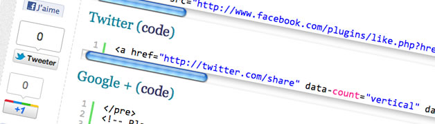 Comment intégrer les boutons de partages de réseaux sociaux sans plugin