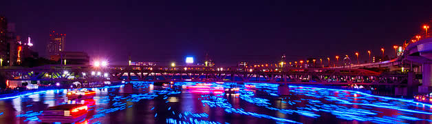 100 000 Led dans la riviere sumida à Tokyo