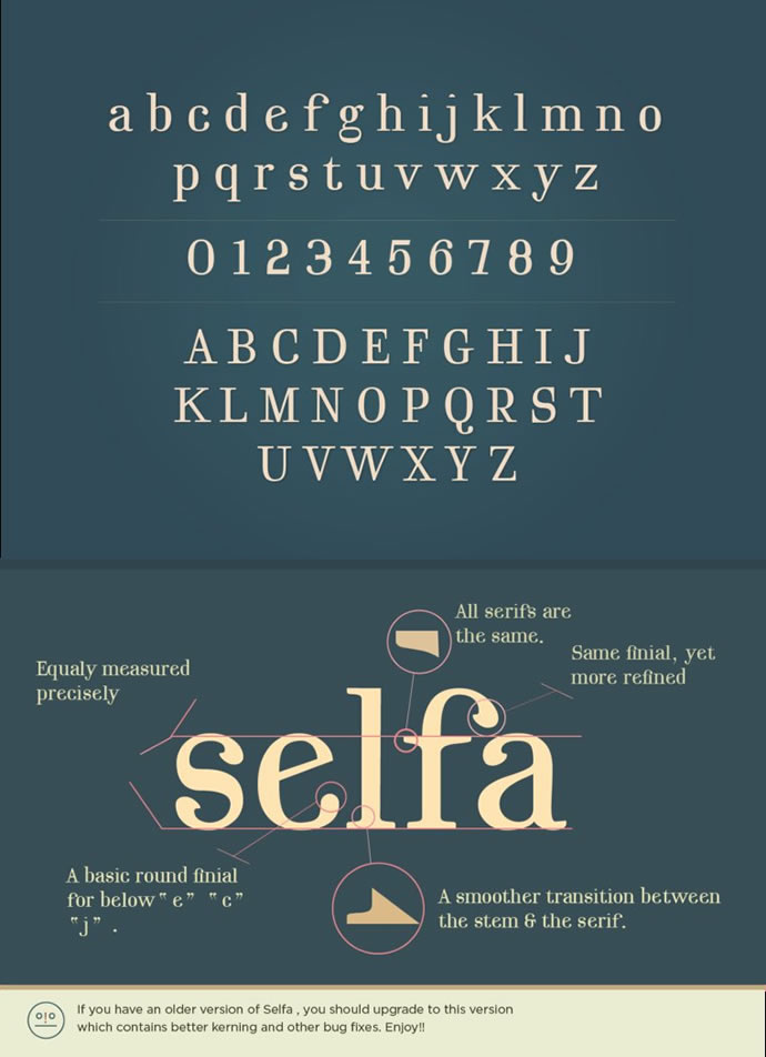 2 typographies gratuites - Regencie et Selfa 2