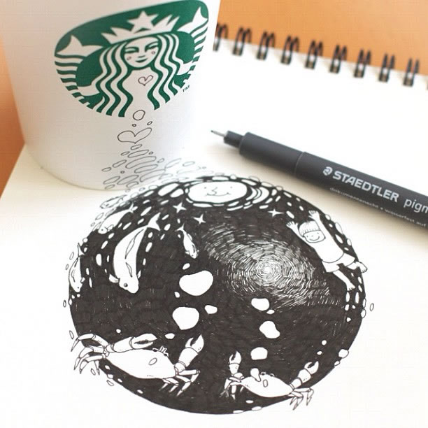 Illustration : Les Doodles Starbucks de Tokomo 10