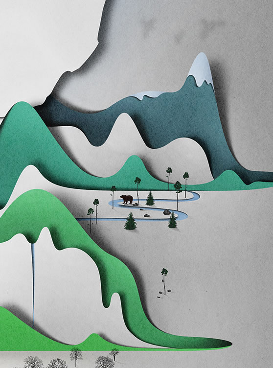 Paper Art : Vertical Landscape d’Eiko Ujala
