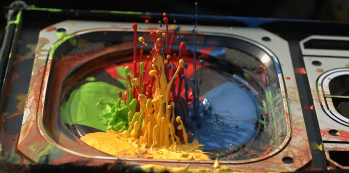 slowmotion peinture enceinte