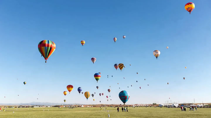 Timelapse Albuquerque Balloon Festival