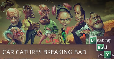 Illustration : Caricatures Breaking Bad par Anthony Geoffroy