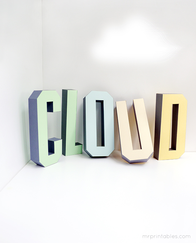 Typographie : Un alphabet 3D Papier imprimable à télécharger