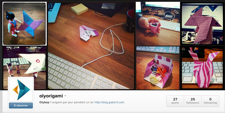 Projet : 1 origami par jour pendant 1 an