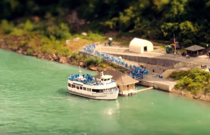 Vidéo : Tilt-shift des chutes du Niagara 1