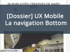 [Dossier] UX Mobile : Un menu en bas du mobile…