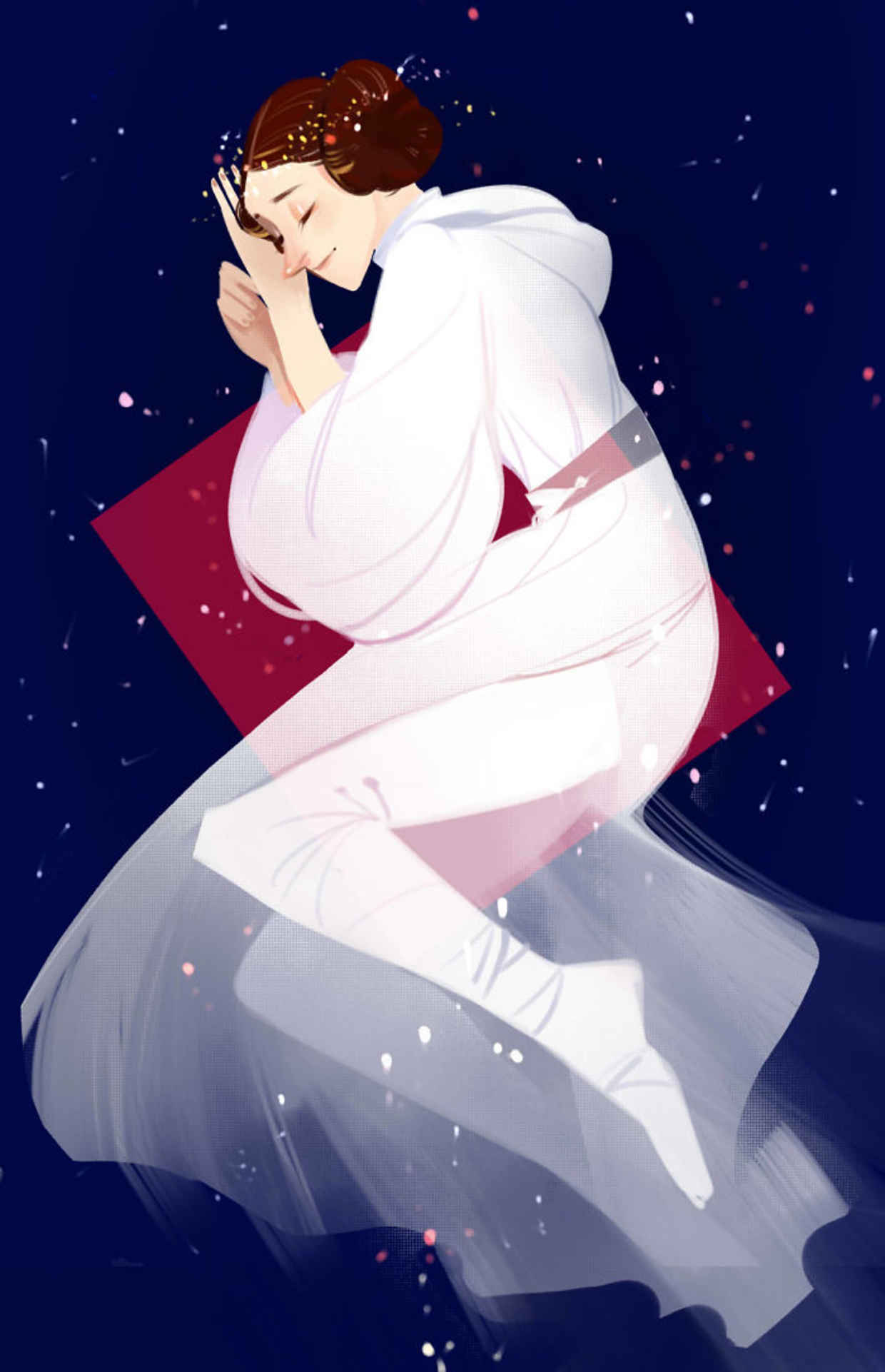 Les hommages en illustrations de Carry Fisher ou Princesse Leia dans StarWars 17