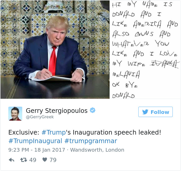 Les meilleurs détournements de la photo de Trump en train d'écrire 7
