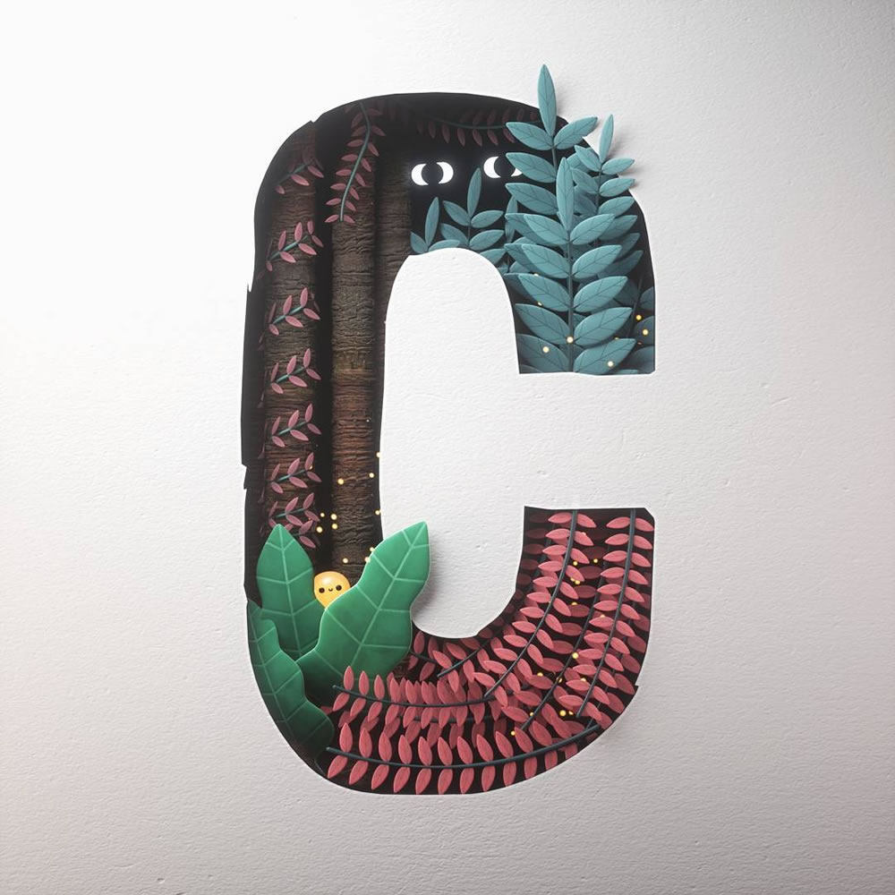 Magnifiques lettres de typographie de l'alphabet par Luke Doyle 31