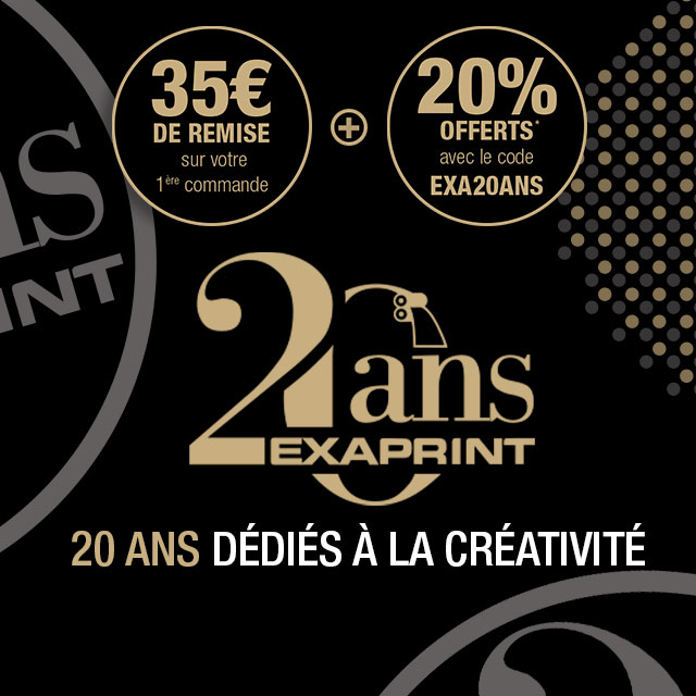 Exaprint Fête ses 20 ans avec des cadeaux pour vous…