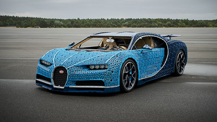 Le merveilleux ensemble Lego d'exposition de la Bugatti Chiron