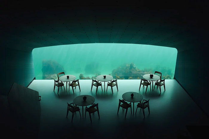 Un restaurant Design atypique et sous l'eau en Norvège 8
