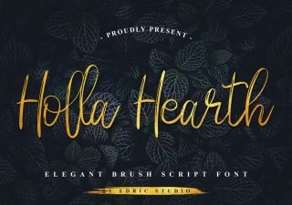Typographie gratuite : Holla Hearth 1
