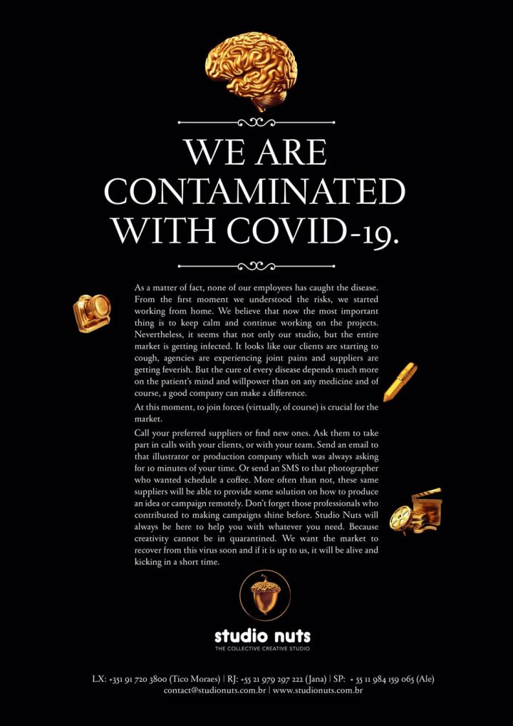 50 publicités basées sur le Covid19 2