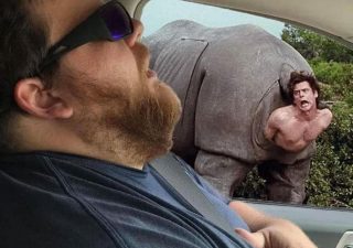 Photomontage : Quand un homme s’endort en voiture, les internautes…