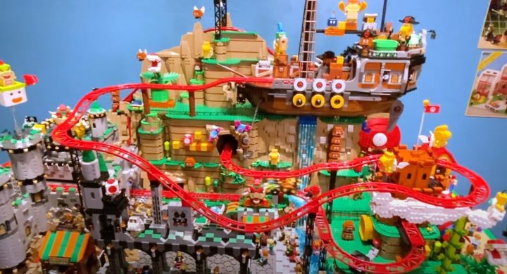 Découvrez cette immense création LEGO : le parcours de montagnes russes Mario Kart 1