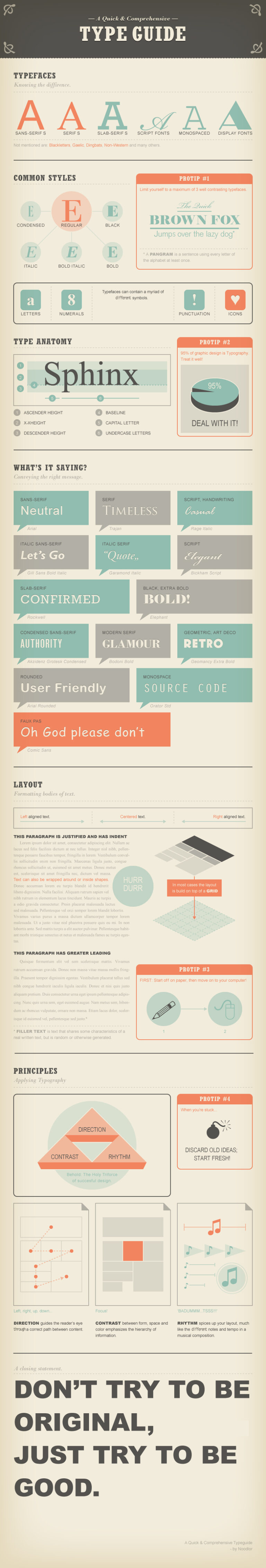 Infographie pour comprendre les typographies