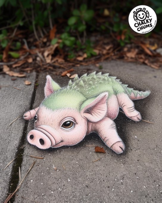 Streetart en 3D trop mignon - Chalkychums 3