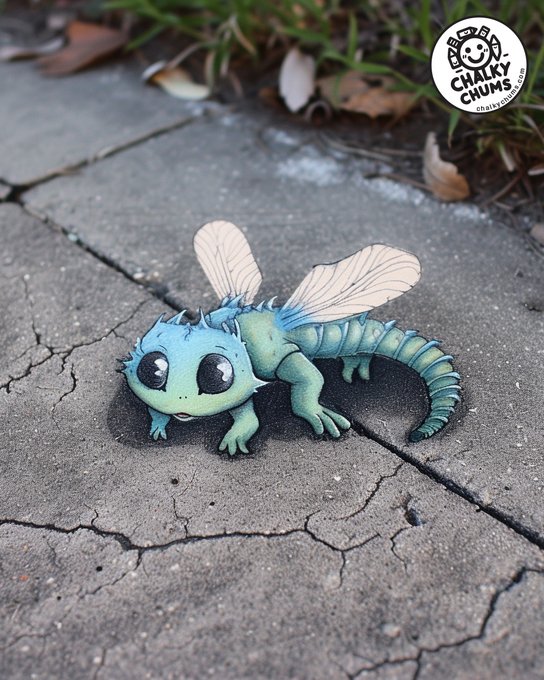 Streetart en 3D trop mignon - Chalkychums 5